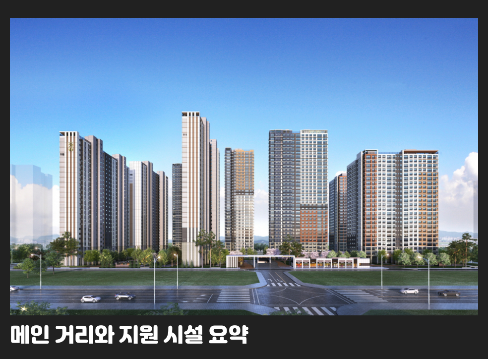 메인 거리와 지원 시설 요약