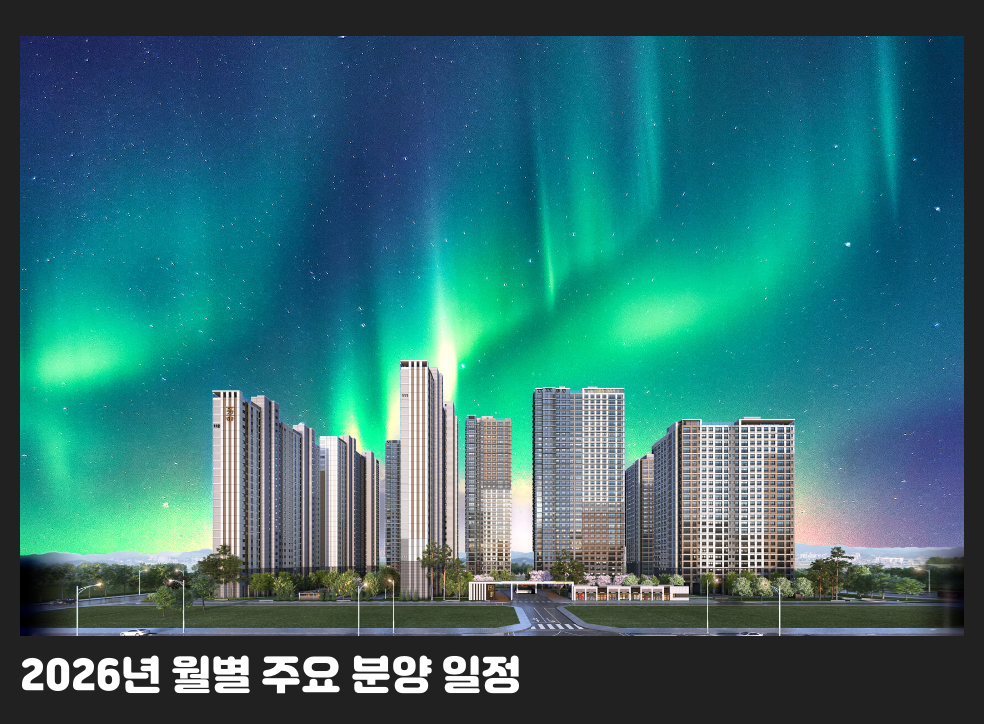 2026년 월별 주요 분양 일정