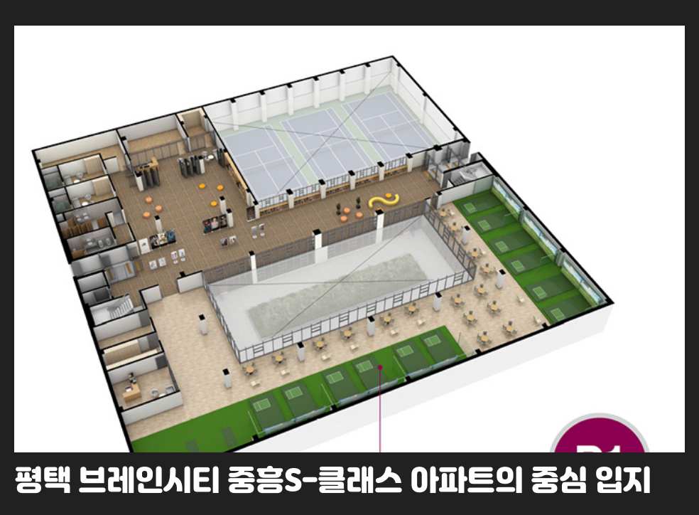 평택 브레인시티 중흥S-클래스 아파트의 중심 입지