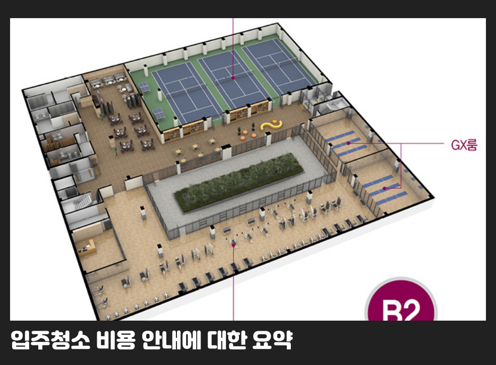 입주청소 비용 안내에 대한 요약