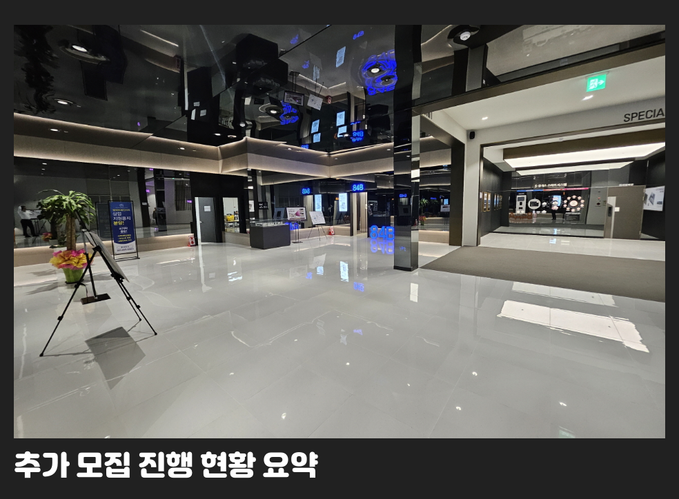 추가 모집 진행 현황 요약