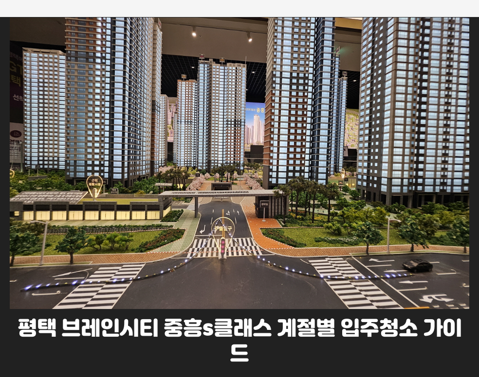 평택 브레인시티 중흥s클래스 계절별 입주청소 가이드