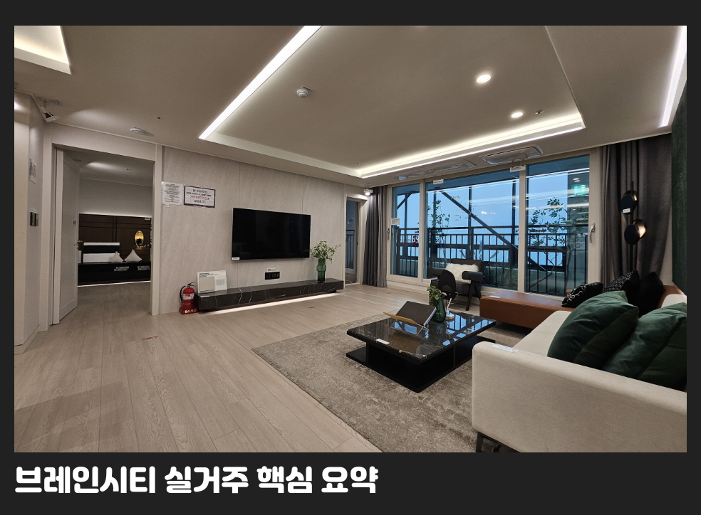 브레인시티 실거주 핵심 요약