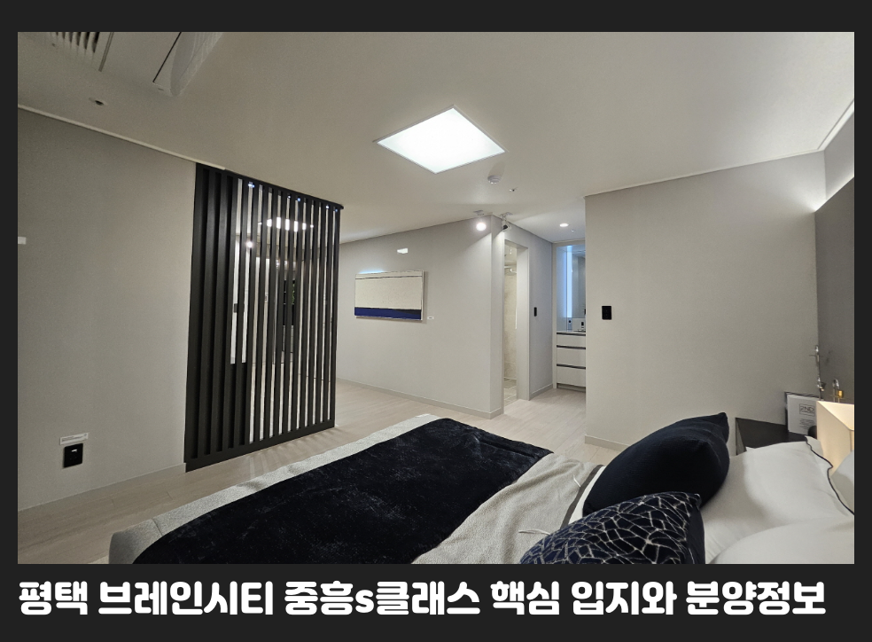 평택 브레인시티 중흥s클래스 핵심 입지와 분양정보