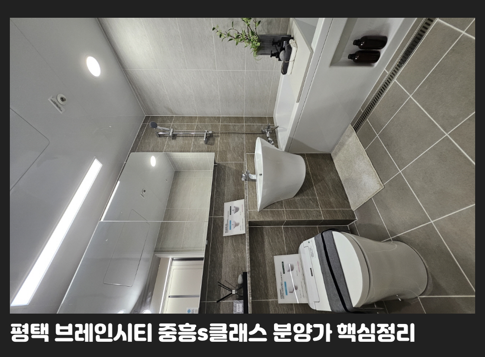 평택 브레인시티 중흥s클래스 분양가 핵심정리