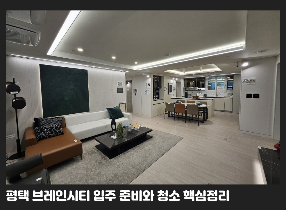 평택 브레인시티 입주 준비와 청소 핵심정리