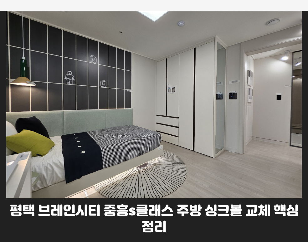 평택 브레인시티 중흥s클래스 주방 싱크볼 교체 핵심 정리