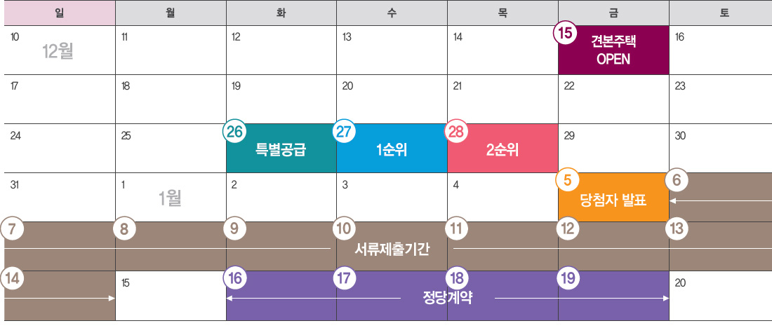 분양일정 캘린더 - 평택 중흥 S클래스